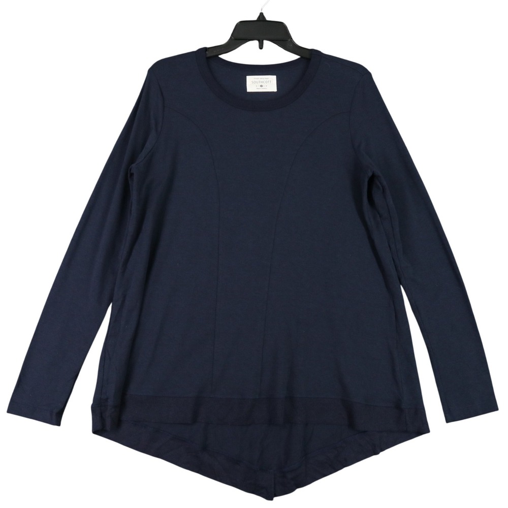 Southcott Long Sleeve Top Womens 2 Bamboo Rayon Sharkbite Hem Casual Everyday